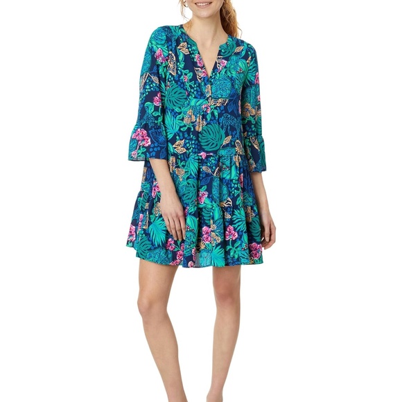 New Lilly Pulitzer Gabriel 3/4 Sleeve Tunic Dress Size 4 Small - Picture 5 of 12